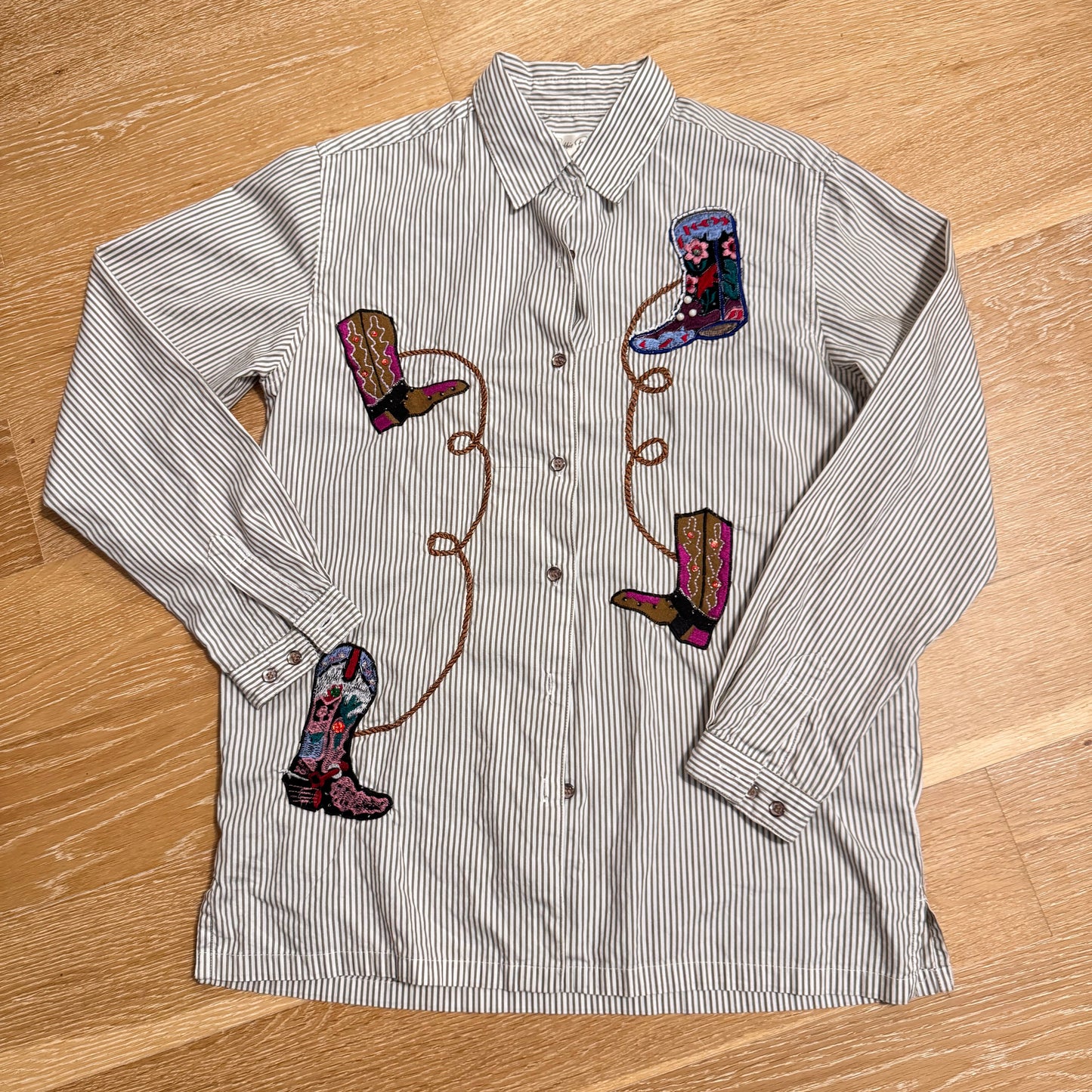 Western Embroidered Button Up