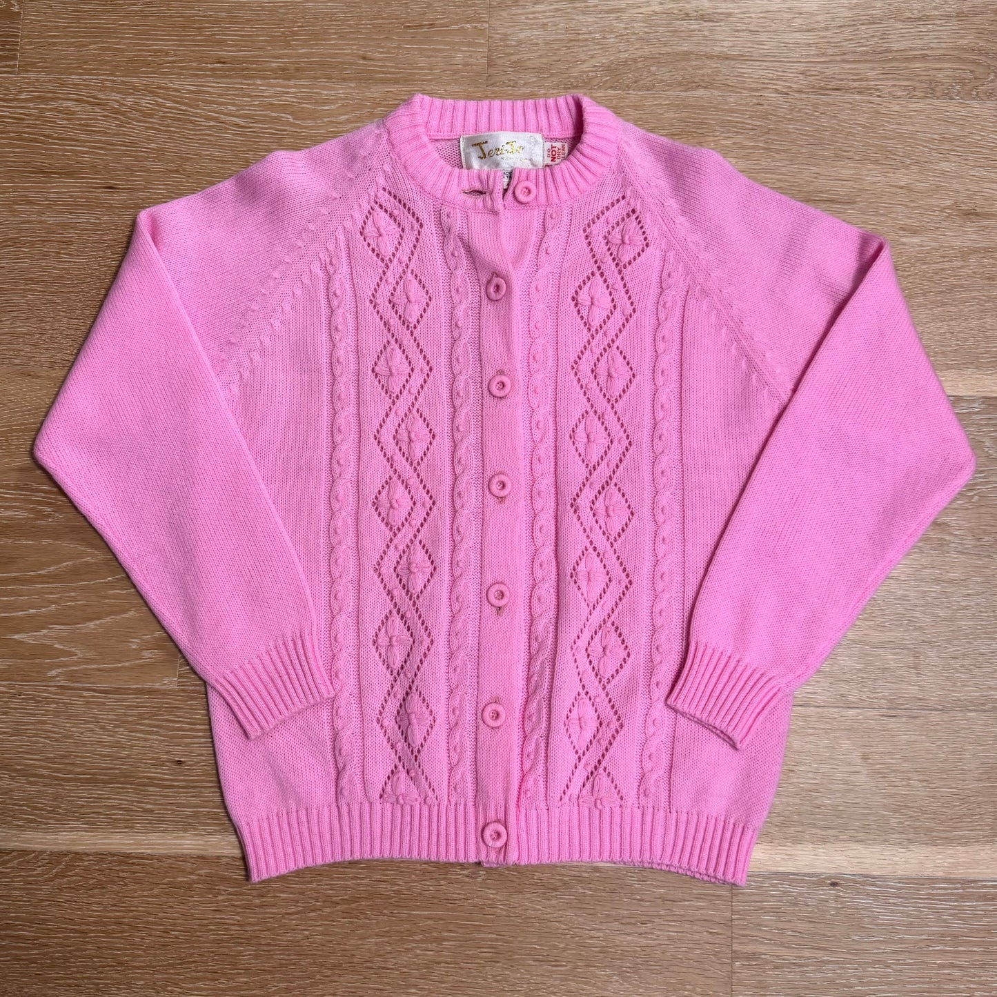 Pink Button Front Cardigan