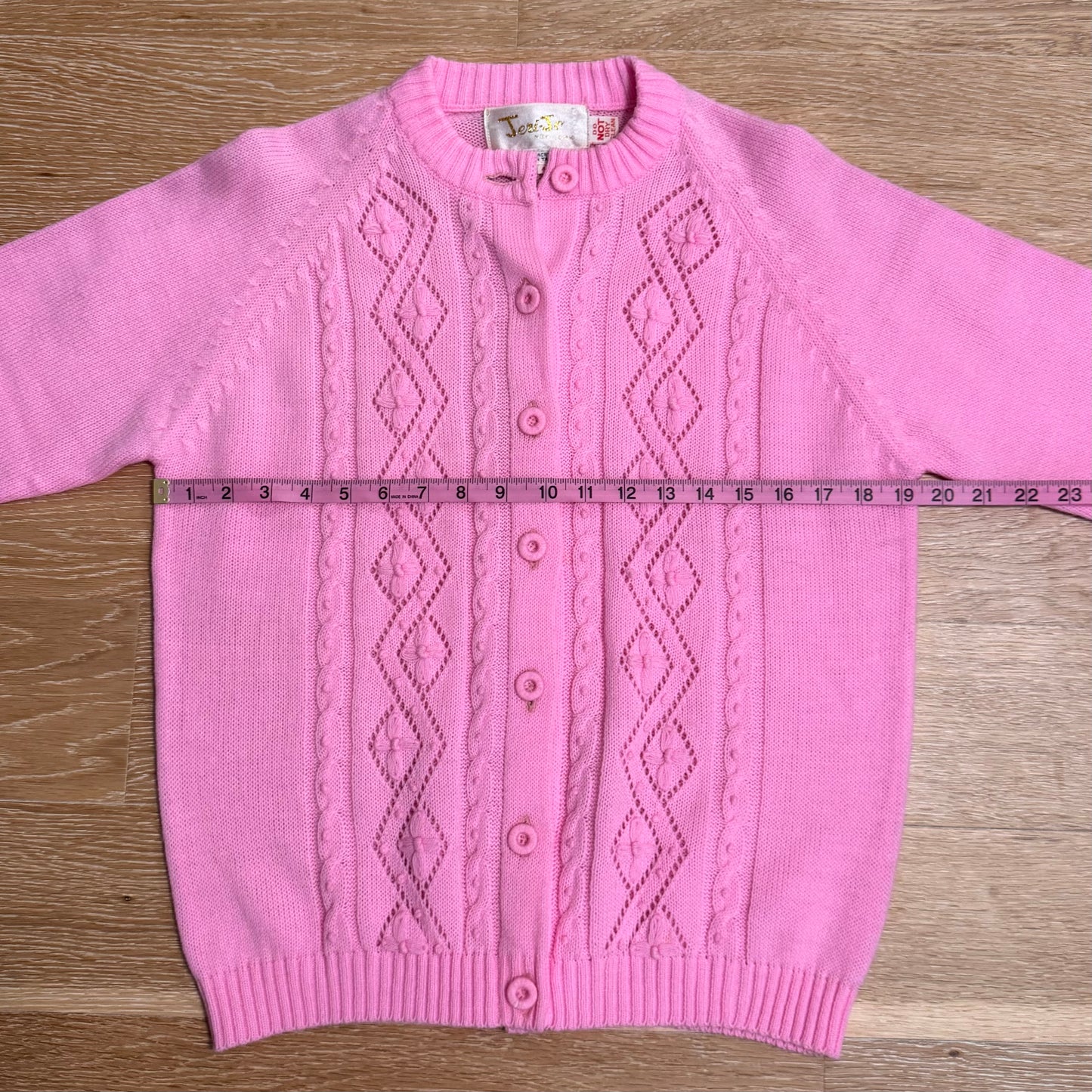 Pink Button Front Cardigan