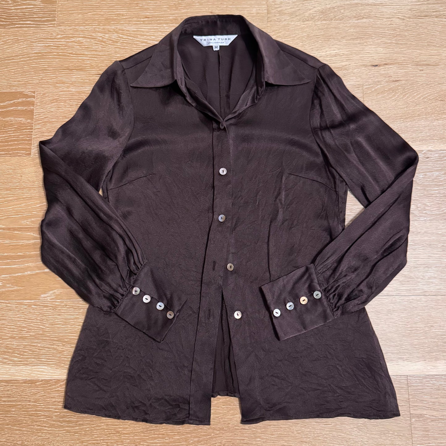 Silk Button Up Blouse