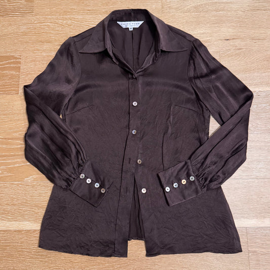 Silk Button Up Blouse