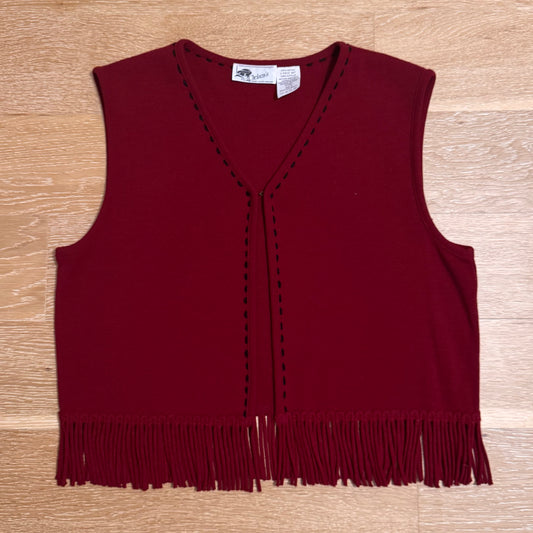 Garnet Fringe Vest