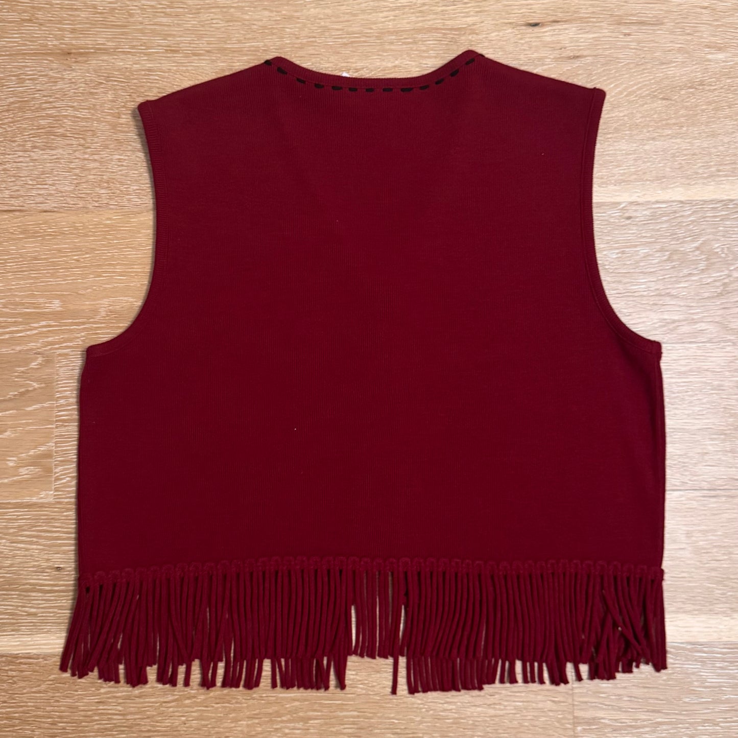 Garnet Fringe Vest