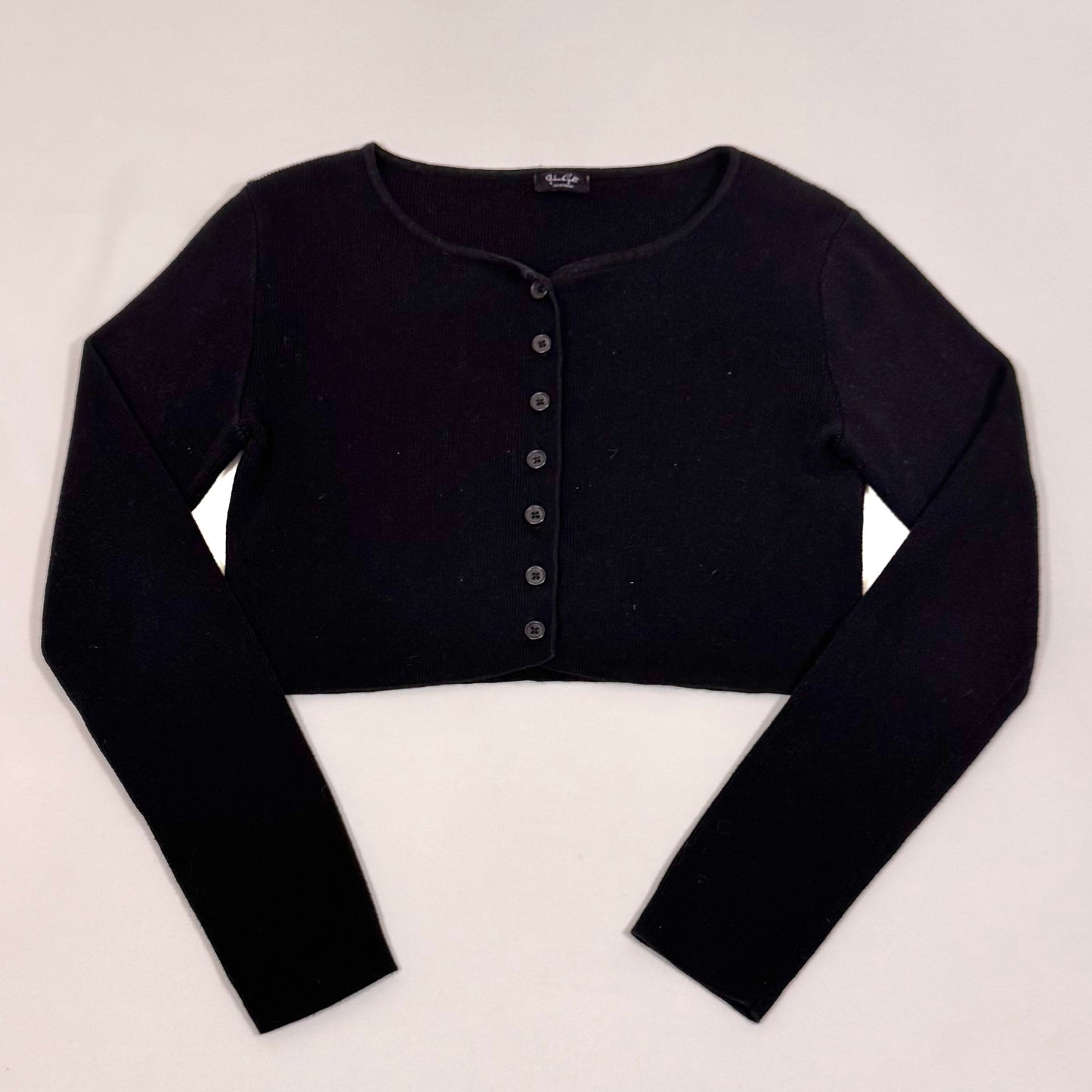 Black Cropped Cardigan