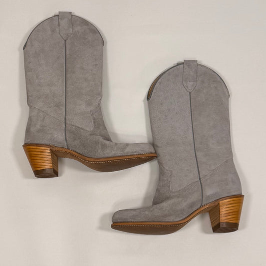 Pale Gray Western Boots