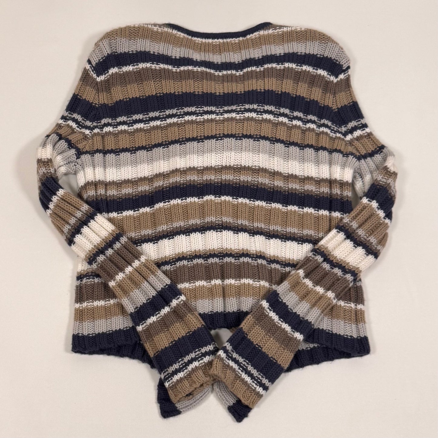 Striped Tie Front Sweater