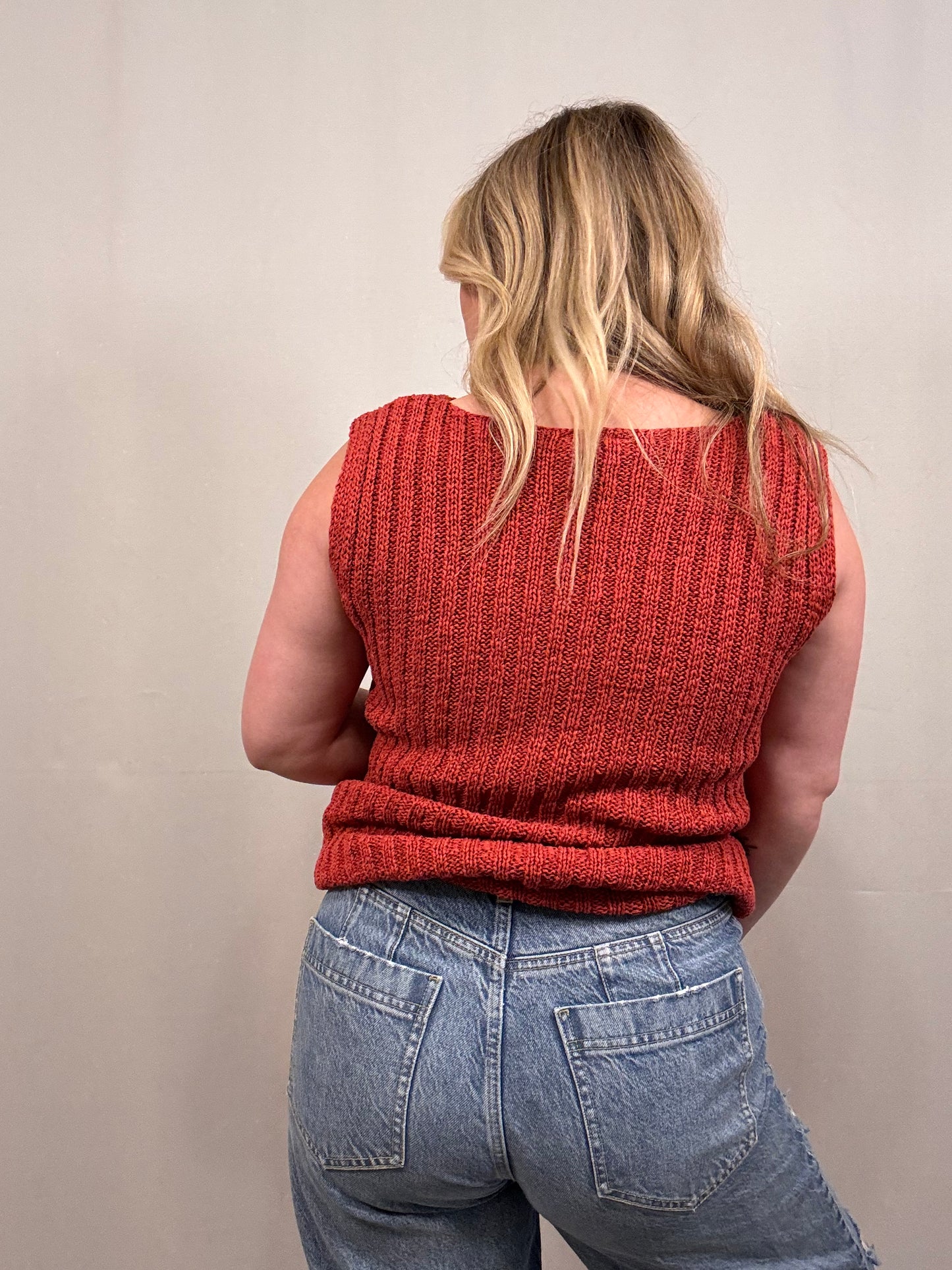 Red Notch Tank Top